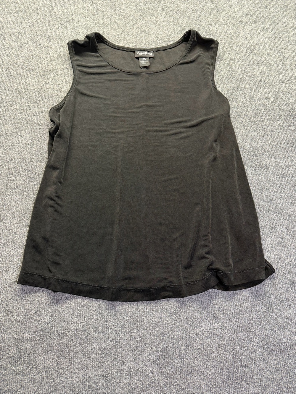 Maggie Barnes Black Sleeveless Round Neck Tank